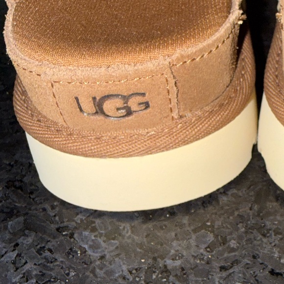 NEW UGG GOLDENSTAR GLIDE HI PLATFORM CHESTNUT TAN SANDALS SZ 9 - Picture 10 of 12